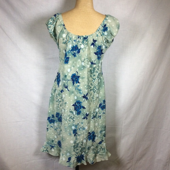 Nicolete Green/Blue Floral Dress - Picture 5 of 12
